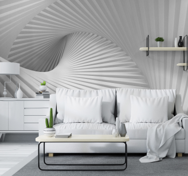 Wohnzimmer 3D Fototapete Wellen - TenStickers