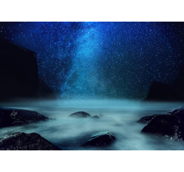 Helle Sterne Himmel Landschaft Fototapete - TenStickers