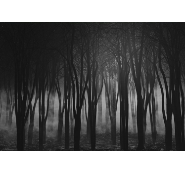 Nebligen Wald Foto Fototapete - TenStickers