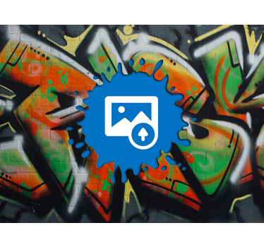 Personalisierte Fototapete Mode-graffiti-hintergrund mit foto - TenStickers