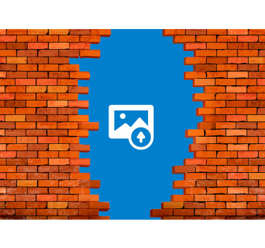 Personalisierte Fototapete Loch in der wand mit foto - TenStickers