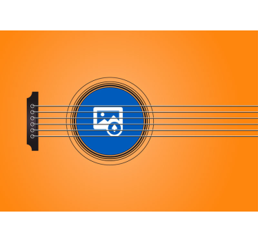 Personalisierte Fototapete Musikrahmen mit foto - TenStickers