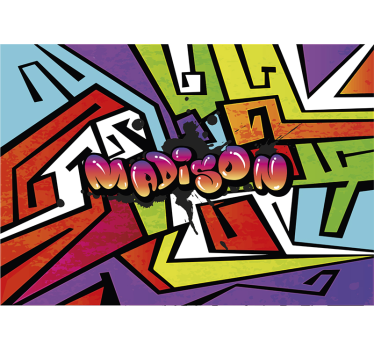 Personalisierte Fototapete Städtische graffiti - TenStickers