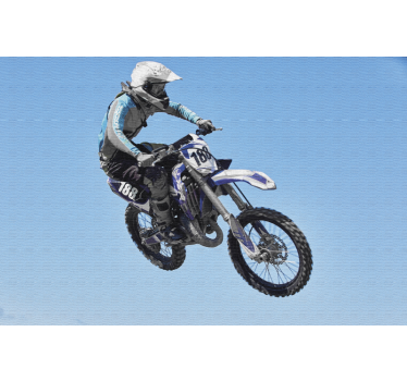 Motorrad Fototapete Extrem springendes motocross-wandbild - TenStickers
