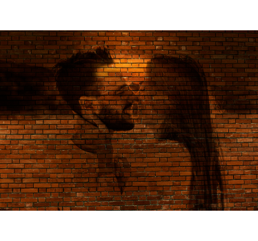 3D Fototapete Ziegel strukturiertes foto anpassbar - TenStickers