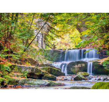 Fototapete wasserfall ruhige wasserfallkaskaden - TenStickers