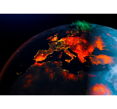 Weltraum Fototapete Europa aus dem weltraum - TenStickers