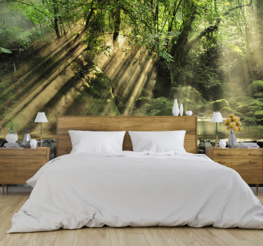 Der geheime Wald Natur Wandtapete - TenStickers