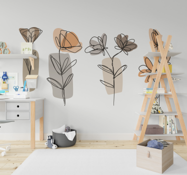 Fototapete Andere Blumen minimalistischer stil - TenStickers