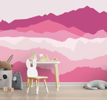 Fototapete Berg Rosa berge - TenStickers