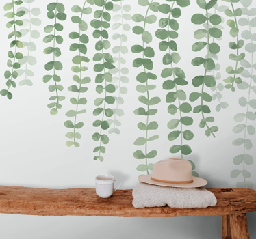 Fototapete Blumen Vintage glycine auf weißem Hintergrund - TenStickers