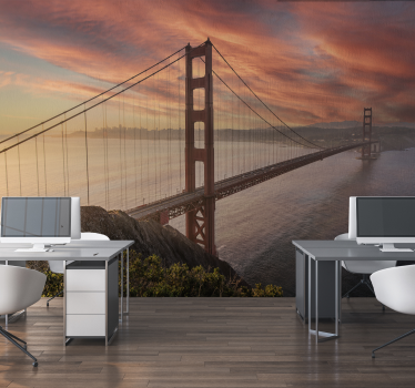 Fototapete Büro die Golden Gate Bridge - TenStickers