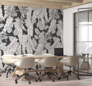 Fototapete Büro graues regenwald-design - TenStickers