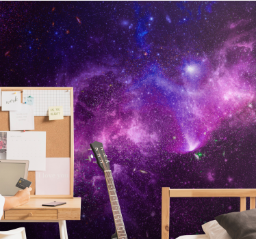 Fototapete für Jugendzimmer Abstrakte spritzte lila galaxie - TenStickers