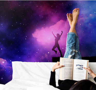 Fototapete für Jugendzimmer Schöne frau in der galaxie - TenStickers