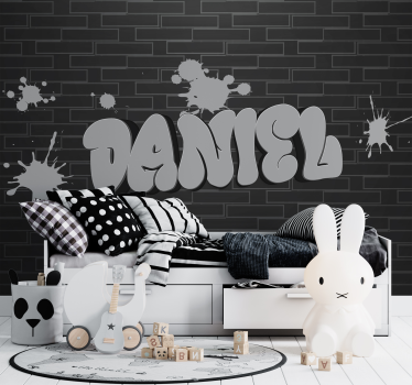 Fototapete Jugendzimmer wand-graffiti mit namen - TenStickers