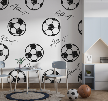 Fototapete Kinderzimmer fußball mit namen - TenStickers