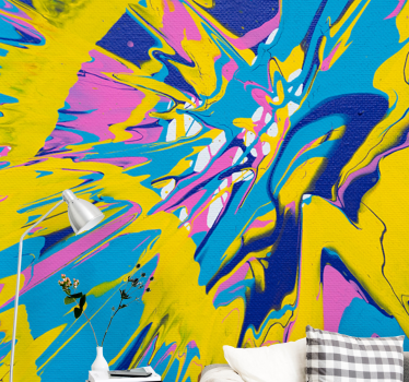 Fototapete Kunst Abstrakte malerei der pop-art - TenStickers