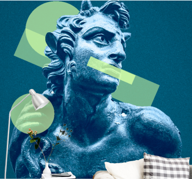 Fototapete Kunst Griechische statue der pop-art - TenStickers