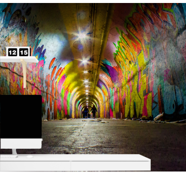 Fototapete Kunst Tunnel-graffiti - TenStickers