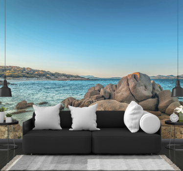 Fototapete Meerblick Strand Hintergrund in Italien - TenStickers