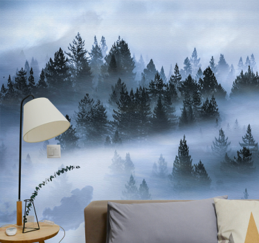 Fototapete natur haze in den immergrünen wäldern - TenStickers