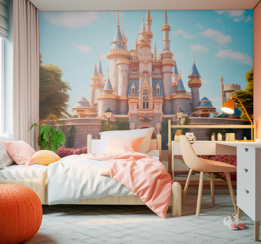 Fantasie Prinzessinnen Schloss Fototapete - TenStickers