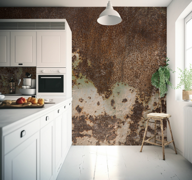 Rostige Metallwand Fototapete - TenStickers
