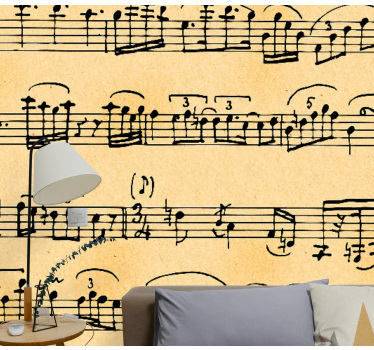 Fototapete Vintage Altes musikblatt - TenStickers