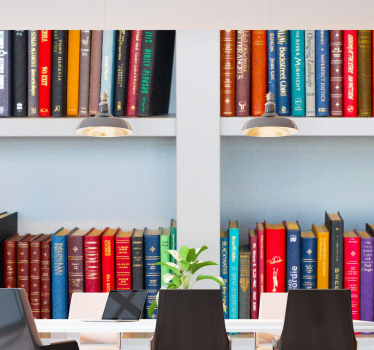 Fototapete Vintage Bunte bücher im bücherregal - TenStickers
