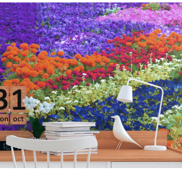 Fototapete weitere Blumen buntes feld - TenStickers