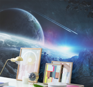 Fototapete weltraum astrale planetarische landschaft - TenStickers