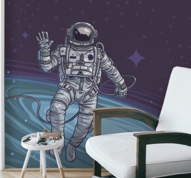 Fototapete Weltraum astronaut schwebt davon - TenStickers