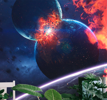Fototapete weltraum explosive kosmische kollision - TenStickers