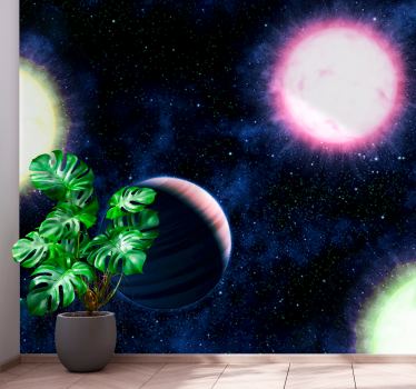 Fototapete weltraum himmlische planetenlandschaft - TenStickers