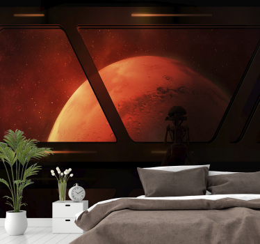 Fototapete weltraum marslandschaft ansicht - TenStickers