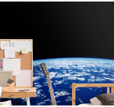 Fototapete Weltraum planet aus der umlaufbahn betrachtet - TenStickers