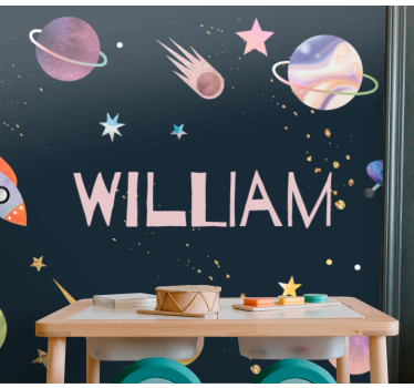 Fototapete Weltraum raketen und planeten - TenStickers