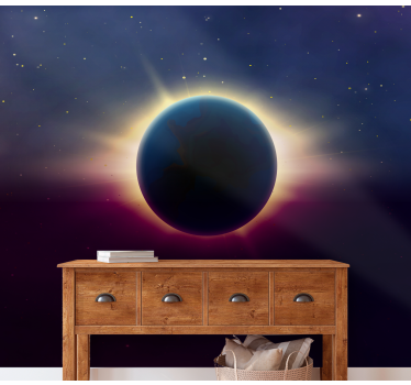 Fototapete Weltraum sonnenfinsternis - TenStickers