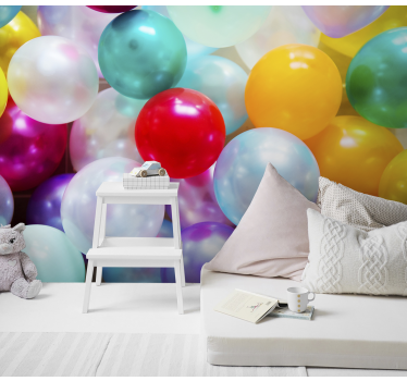Kinder Fototapete 3D bunte Ballons - TenStickers