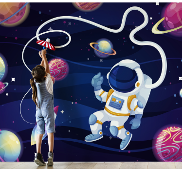 Kinder Fototapete Astronaut im Weltraum - TenStickers