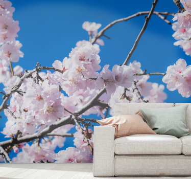 Kirschbaum Landschaft Fototapete - TenStickers
