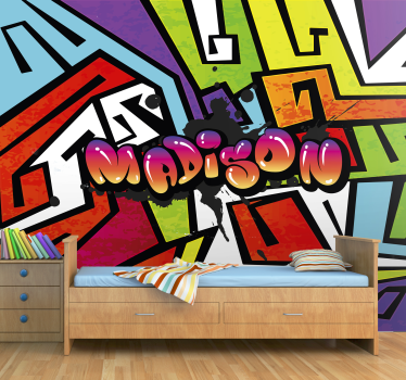 Personalisierte Fototapete Städtische graffiti - TenStickers
