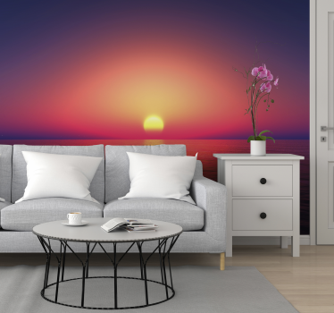 Sonnenuntergang über dem Meer Landschaft Fototapete - TenStickers