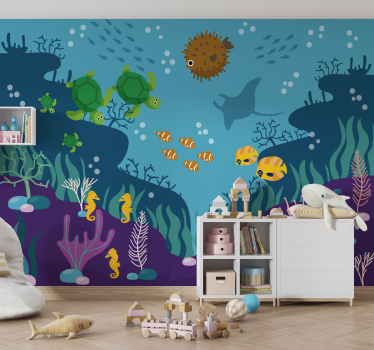 Kinder Fototapete Fische im Meer - TenStickers