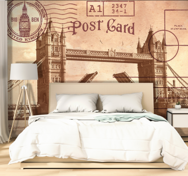 Tower Bridge Postkarte Stadt Fototapete - TenStickers