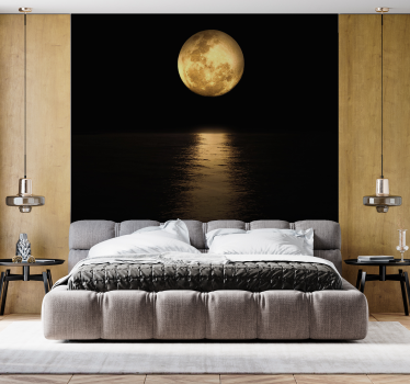 Vliestapete Himmel Goldenes mondlicht - TenStickers