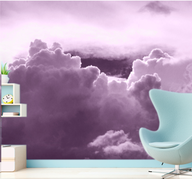 Vliestapete Himmel Lila wolken natürliche ästhetik - TenStickers