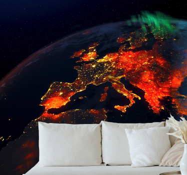 Weltraum Fototapete Europa aus dem weltraum - TenStickers