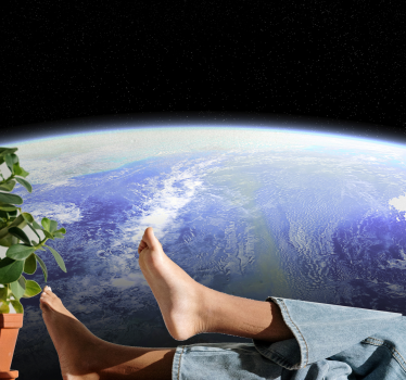 Weltraum Fototapete Satellitenbild der erde - TenStickers